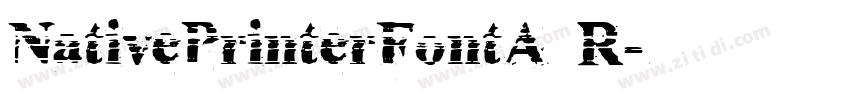 NativePrinterFontA R字体转换